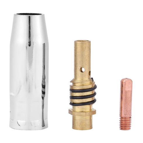 11 Pcs Welder Replacement Parts Welding Torch Contact Tip, 15Ak Contact Nozzle Tip Holder Kit