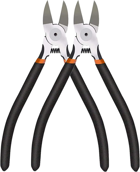 BOENFU Heavy Duty Wire Cutters 6 Inches, 2 Pack Flush Cut Pliers for Crafting, Floral, and Electrical Use
