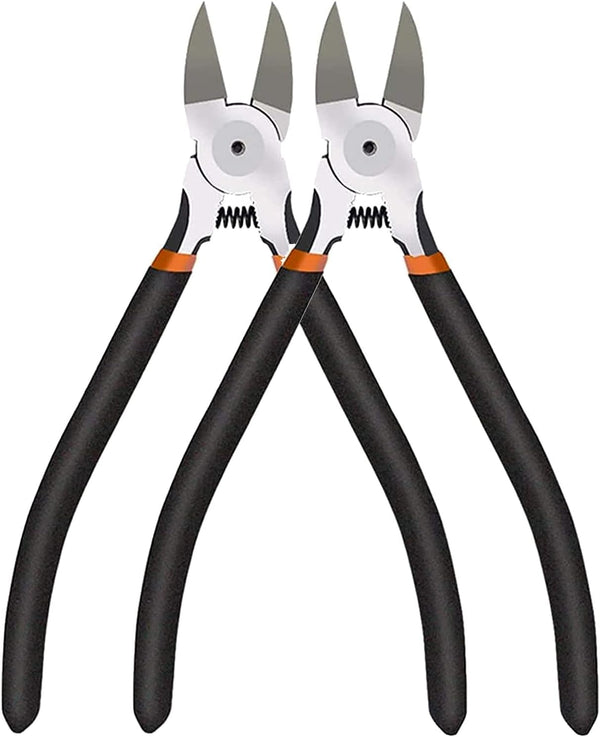 BOENFU Heavy Duty Wire Cutters 6 Inches, 2 Pack Flush Cut Pliers for Crafting, Floral, and Electrical Use