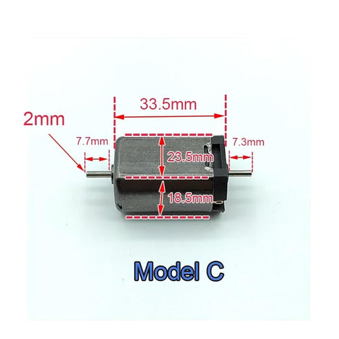 CFNXKTWBR 1pc 5 DC12-24V 10000-20000RPM Pole Rotor Dual Shaft Motor High Speed Strong Magnetic Big Motor RC Toy Railway