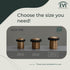EVI Hardware Door Stop, Threaded Base, Natural Silicone Rubber, Brass, Includes Screw + Fixing Plug, Mod. I-108