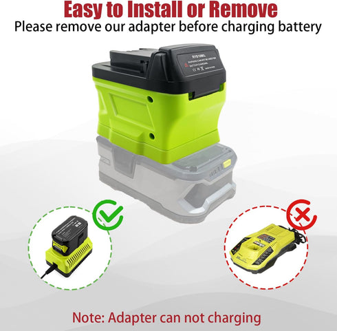 M18 Adapter for Ryobi Battery to Milwaukee 18V Tools, Convert Ryobi 18V Battery for Milwaukee M18 Tools