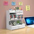 White Pen Organizer with Drawer, DIY Pencil Holder Desk Tidy Caddy for Home, Office, and School (PB18-1-White)