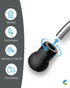 FriCARE Dual Head Stethoscope for Nurses, Medical Students, Paramedics, FSA/HSA Eligible Estetoscopio (Black Tube)