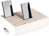 Wooden 24-Grid Cell Phone Storage Box - Desktop Mobile Phone Holder Organizer for Office, School, Classroom (White)