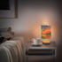 ALAZA Bedside Table Lamp for Bedroom Forest Rainbow Aurora Nightstand LED Light Lamps with USB Port Linen Fabric Shade