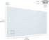 ECR4Kids MessageStor Magnetic Dry-Erase Glass Board, 18in x 36in, Wall-Mounted Whiteboard with White Waves