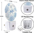Olikked 0.5W Plug-in Coastal Blue Seaside Pattern Night Light Starfish Shells and Coral Nightlight with Dusk to Dawn