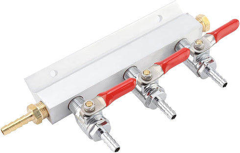 HEEPDD 3 Way CO2 Gas Distribution Manifold, Copper Stainless Steel, Beer Dispensing and