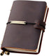 Refillable Handmade Leather Travelers Notebook - Small Size 5.2" x 4" Inches, Coffee