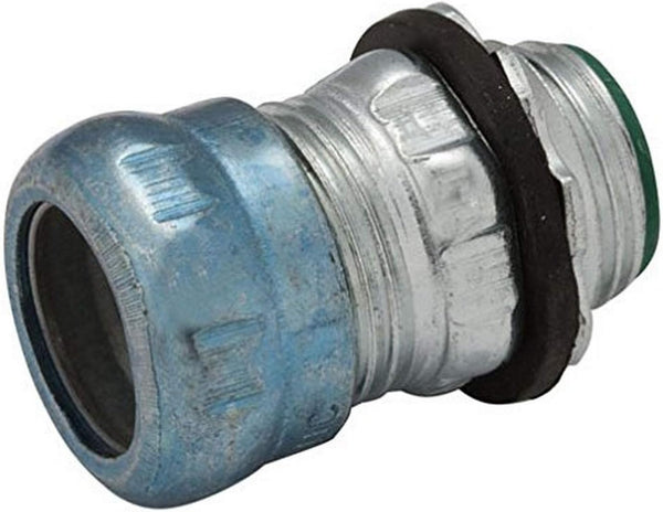 Raco Hubbell 2913RT Steel EMT Compression Connector, Rain Tight, Insulated, 3/4", Gray (Pack of 25) by RACO