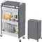 COSHNIBI Utility Cart Cover,Dustproof Cover for Rolling Cart with Storage Bag,Waterproof & Dustproof,