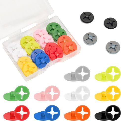 Darlingao Running Bib Clips, 20Pcs Race Bib Holder, Race Number Buckle Fixing System
