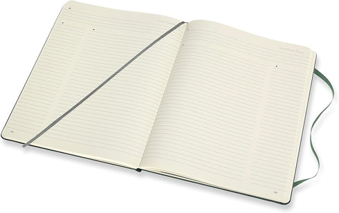 Moleskine PRO Notebook, Hard Cover, XL (7.5" x 9.5"), Professional Project Planning, Forest Green, 192 Pages