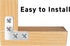 Runseaway 15Pcs 1.5"x1.5" L Shape Flat Corner Bracket, Stainless Steel Angle Plate, Heavy Duty Repair Brace with Screws