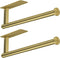 ASTOFLI Brushed Gold Paper Towel Holder, Wall Mount 2 Pack, Self Adhesive Under Cabinet No Drilling Kitchen Decor