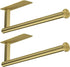 ASTOFLI Brushed Gold Paper Towel Holder, Wall Mount 2 Pack, Self Adhesive Under Cabinet No Drilling Kitchen Decor