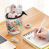 Swono Owls Colored Pencil Case, Funny Cartoon Birds Pencil Holder, Pencil Pouch for Makeup and Office