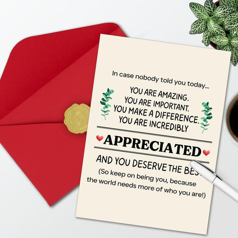 LiuuLi Thank You Card for Women Men, Appreciation Gifts for Coworker Friends Boss, Inspirational Gift Ideas