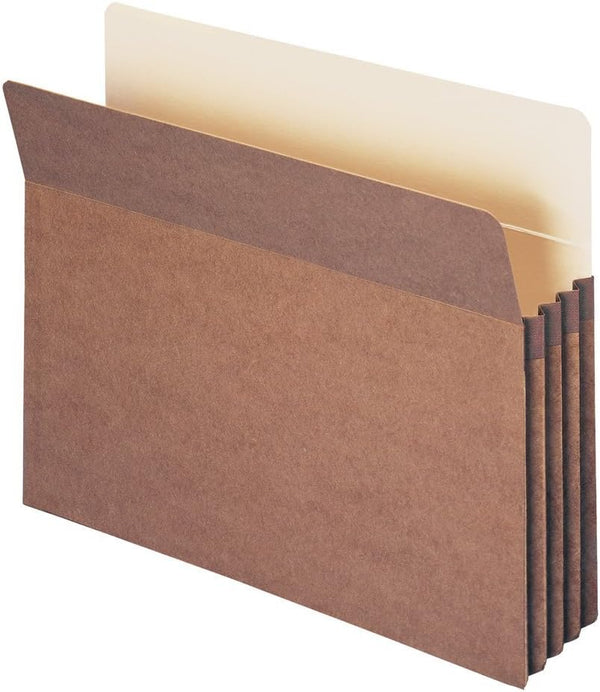 Smead File Pocket, Letter Size, 3-1/2" Expansion, Straight-Cut Tab, Redrope, 25 per Box (73224)