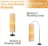 Generic 2Pcs 36Inch Paper Floor Lamp Shade, Long Cylinder Rice Paper Lampshade Lantern Floor Lamp Shade for Home Hotel