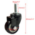 Hxchen 4Pcs 1.5 Inch Heavy Duty Caster Wheels Swivel Casters with M8 Threaded Stem (Without Brake), Loading 50kg/110lbs Black Rubber