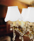 2.5x5x4 Down White Scallop Stretch Clip-on Candelabra Lampshade - Perfect for chandeliers, foyer lights, and wall