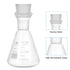 PATIKIL Erlenmeyer Flask, 2 Set 150ml Narrow Mouth Graduated Flasks with Silicone Stopper
