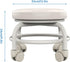 NiHome Low Roller Seat Universal Wheel Rolling Stool with Thick Metal Frame, 360° Swivel Wheels, Quick Assembly (White)