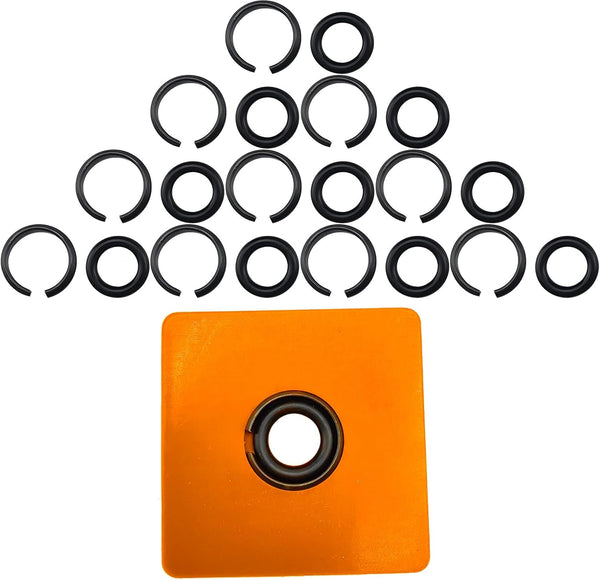 (10 Sets) 1/2" Impact Wrench Retaining Rings Clip with O-Ring, Red, Compatible with Milwaukee