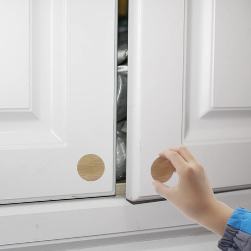 4PCS Closet 50mm/2''Diameter) Wooden Pull Handle, Solid Wood Dresser Wardrobe Door Pull,Cupboard Cabinet Bedside Table