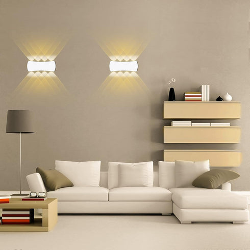 8W IP65 3000K Kawell Modern Wall Sconces LED Wall Light Up Down Indoor Outdoor Aluminum Wall Lamp LED Waterproof