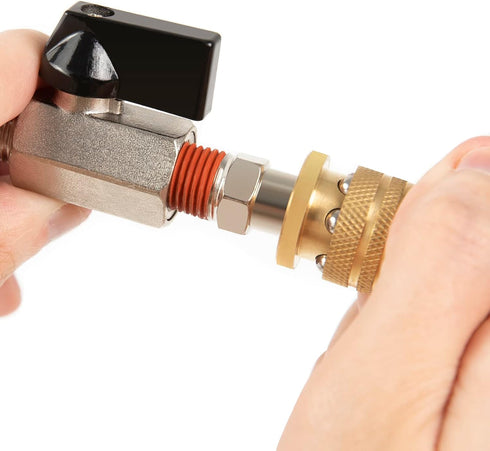 Automotive T-Style Air Plug, 1/4" NPT Male Pneumatic Plugs, Air Compressor Fittings (10-PACK)