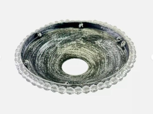 Generic 4 x 0.4 Wall Sconce Painted BOBECHE with Beaded Edge, 1" Hole