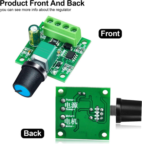 3 Pack PWM Low Voltage DC Motor Speed Controller, 1.8V 3V 5V 6V 12V 2A