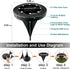 Solar Powered Ground Lights 2Pack, Waterproof LED Solar Disk Lights for Outdoor Decorative, Garden Lights for Landscape