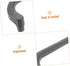 16.53X4.72X3.93In Utility Cart Handle Replacement for Dining Truck Push Handle Trolley Cart Grey Ergonomic Grip Durable