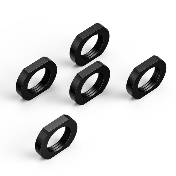 New Journey Essential Jam Nut 1/2x28,5/8x24 Steel Black 5 Pack (5/8x24)