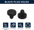 uxcell 20 Pieces Black Rubber Stopper, J6 Waterproof Plug Holes for 5.5-6mm/0.22-0.24" Hole