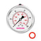 Glycerin Filled Pressure Gauge 0-100psi/kpa, 2-1/2" Dial, Stainless Steel Case, 1/4" NPT Center Back Mount