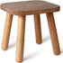 Clucycia Wooden Step Stool 9inch Small Solid Wood Plant Stand Non-Slip Footstool Chair