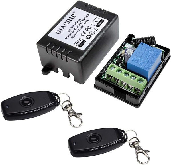 DC 12V 1CH RF Wireless Relay Module Remote Control Momentary Switch 433Mhz