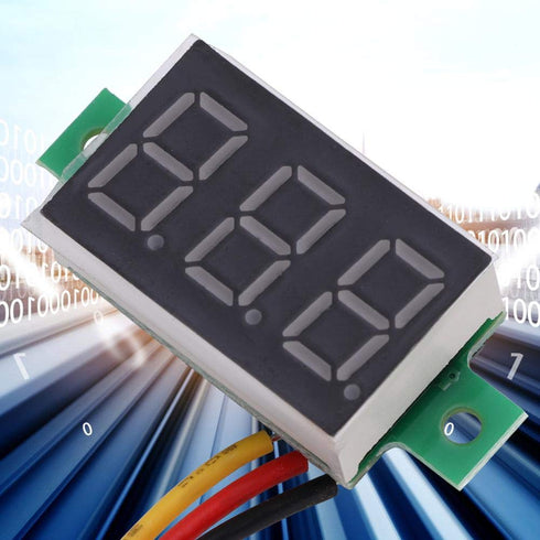 5pcs Mini Digital DC Voltmeter, 0.36 Inch 3-Wire LED Voltage Tester Meter, 0-100V, 5 Colours