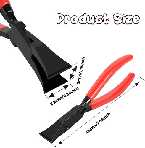 Steel Metal Hand Seamer, 7-Inch Metal Sheet Straight/Bender Plier Tools, Sheet Metal Seamer Form Edge Seamer Seaming Plier with Ergonomic Handle for Bending and Flattening Sheet Metal Hand Tool (A)