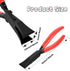 Steel Metal Hand Seamer, 7-Inch Metal Sheet Straight/Bender Plier Tools, Sheet Metal Seamer Form Edge Seamer Seaming Plier with Ergonomic Handle for Bending and Flattening Sheet Metal Hand Tool (A)