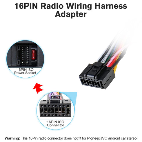 16PIN-24PIN F-150 F-250 F-350 Stereo Wiring Harness Compatible with Ford Expedition Escape Explorer Mustang Lincoln