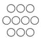 Othmro 10Pcs Nitrile Rubber O-Rings, 0.05in Wire Dia 0.82in OD for Air Sealing, Black