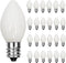 25 Pack C7 White LED Replacement Bulbs 0.6 Watt E12 Base Indoor Night Light for Christmas Decor