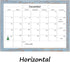 Dry Erase Monthly Calendar Board, Magnetic Wall Whiteboard for Office/School/Home, Walnut Brown Frame 10.5"x 14.5"