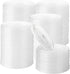 200 Count Clear Plastic Flat Lids 4 oz Paper Ice Cream Cups